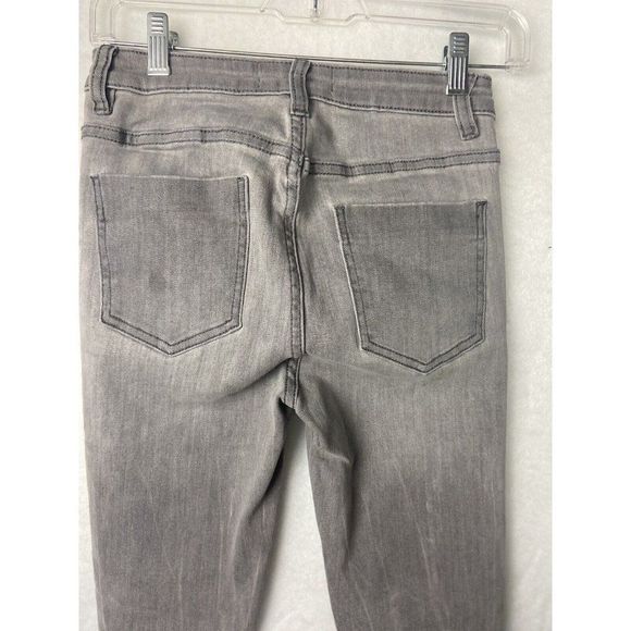 Queen Hearts Women denim Jeans Black Gray wash distressed Size Small - Picture 4 of 11